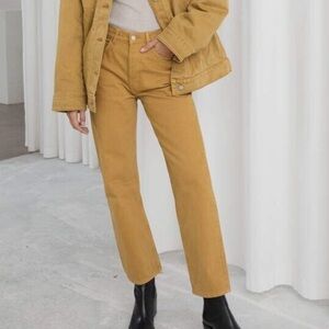 & Other Stories Mustard Dad Jeans